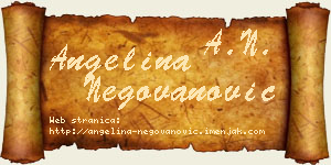 Angelina Negovanović vizit kartica